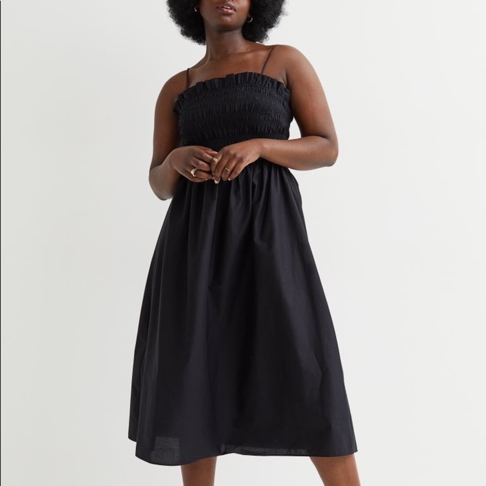 H&M Black Smocked Dress